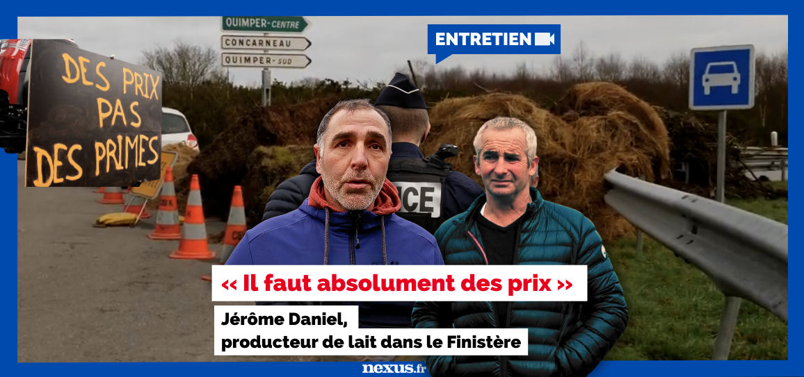 « Il faut absolument des prix » (Jérôme Daniel, producteur de lait dans le Finistère) – Vidéo